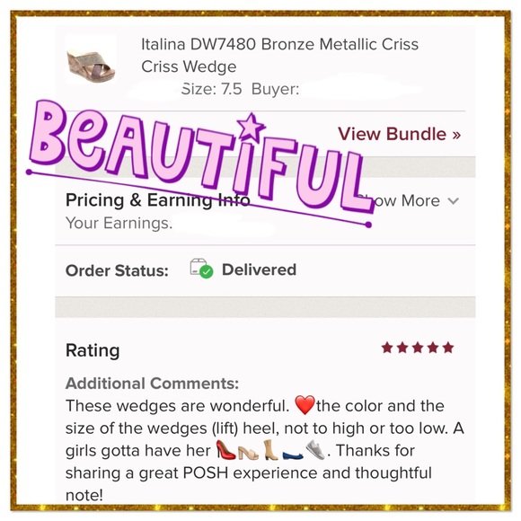 5 7 Italina Brown Bronze Embellished Sandal Wedge - Picture 6 of 8